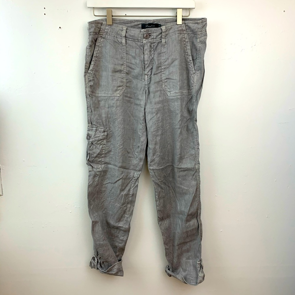 Anthropologie level 99 gray linen jogger pants